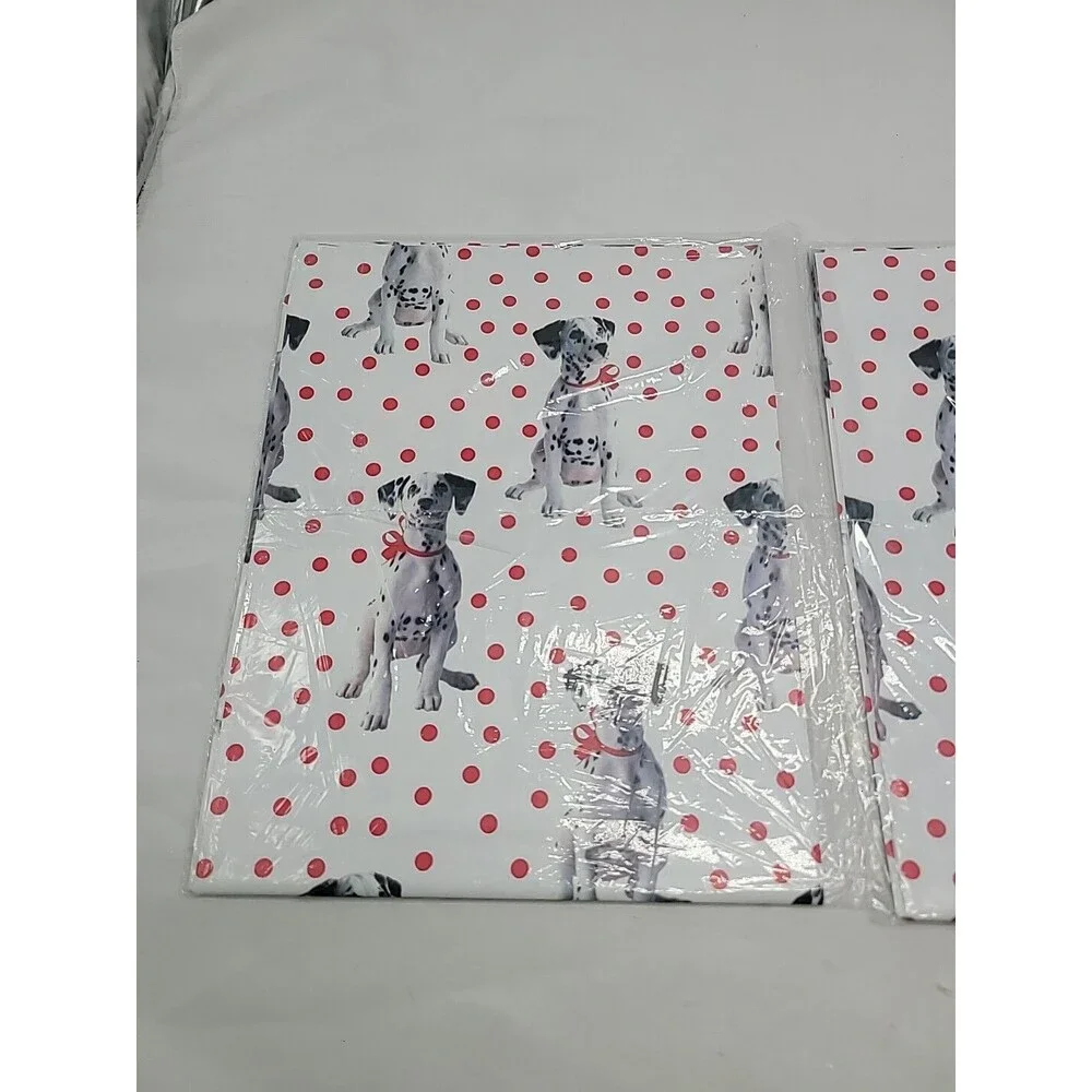 2 Vintage Gift Wrap Dalmatian Puppies American Greetings Forget Me Not